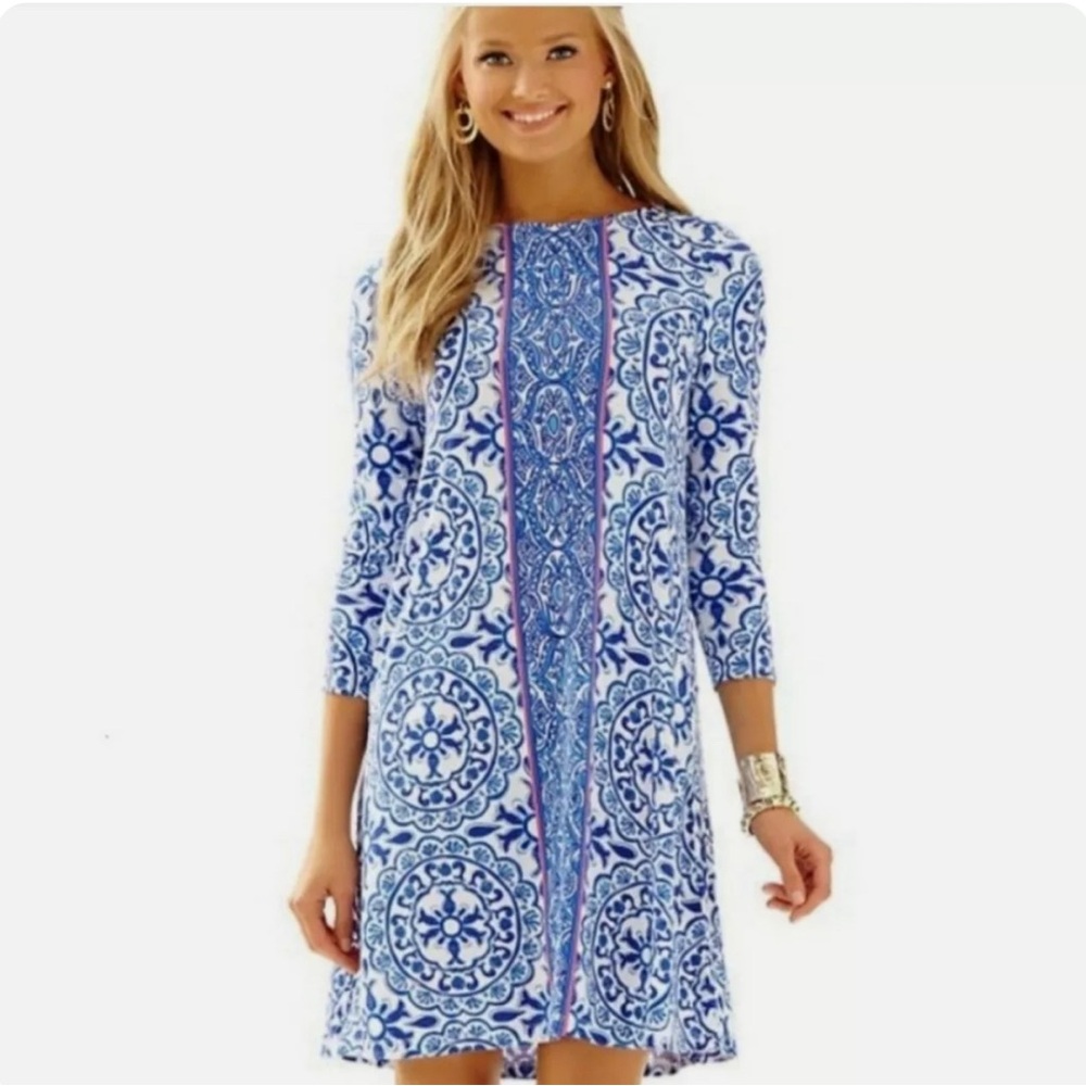Lilly Pulitzer - Ophelia Swing Dress in Pooling Around - M - UC